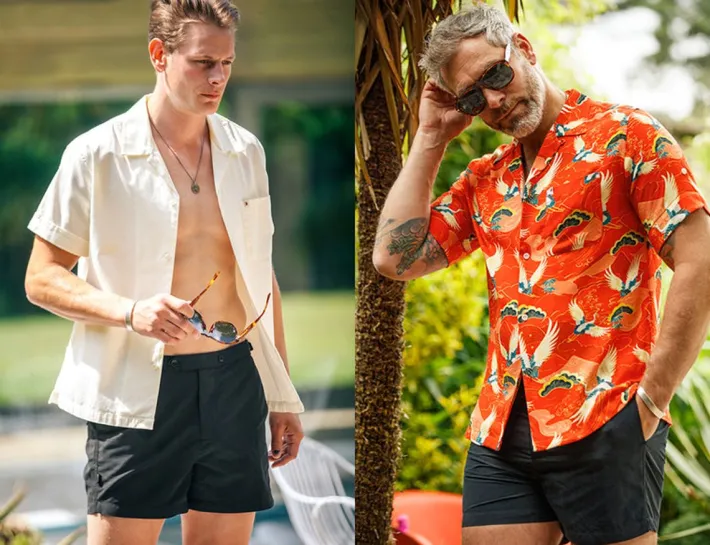 &SONS Bottoms & Shorts-Newman Swim Shorts Black