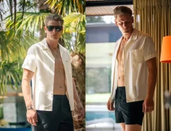 &SONS Bottoms & Shorts-Newman Swim Shorts Black