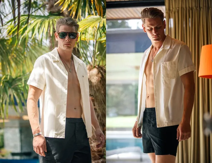 &SONS Bottoms & Shorts-Newman Swim Shorts Black