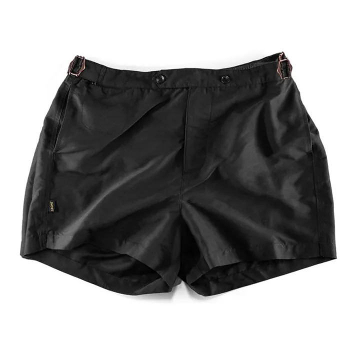 &SONS Bottoms & Shorts-Newman Swim Shorts Black