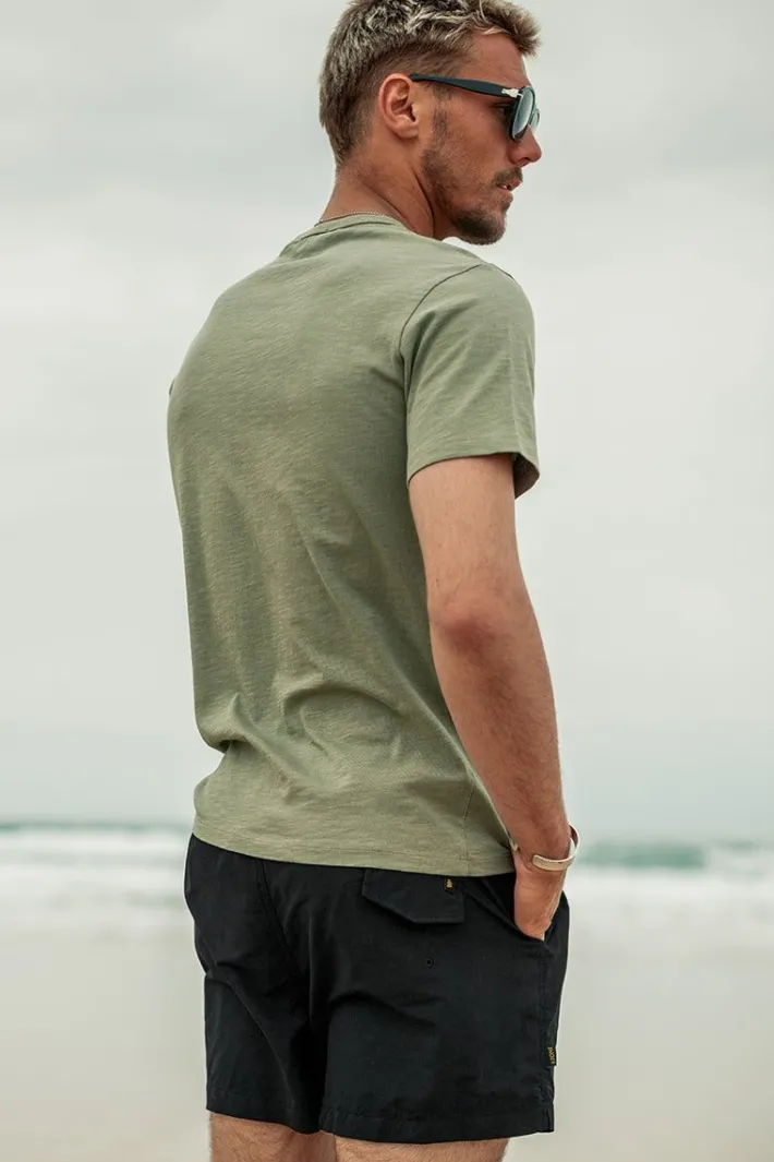 &SONS Bottoms & Shorts-Newman Swim Shorts Black