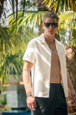 &SONS Bottoms & Shorts-Newman Swim Shorts Black