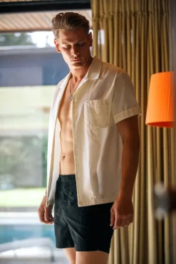 &SONS Bottoms & Shorts-Newman Swim Shorts Black