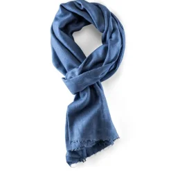 &SONS Knitwear-Outlaw Scarf Denim Blue