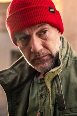 &SONS Knitwear-Poppy Red Atlantic Watch Cap / Beanie