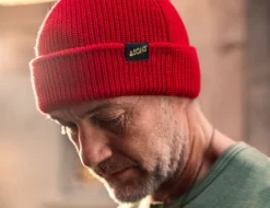 &SONS Knitwear-Poppy Red Atlantic Watch Cap / Beanie