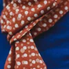 &SONS Scarves-Rust Dot Japanese Scarf