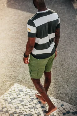 &SONS Tops-75 T-Shirt Black Stripe