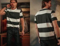 &SONS Tops-75 T-Shirt Black Stripe