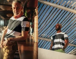 &SONS Tops-75 T-Shirt Black Stripe