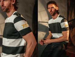 &SONS Tops-75 T-Shirt Black Stripe