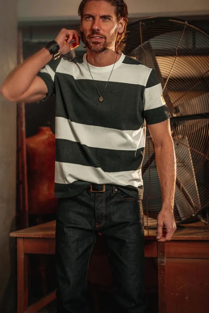 &SONS Tops-75 T-Shirt Black Stripe