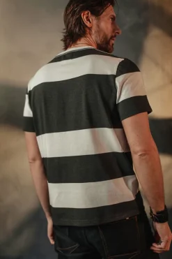 &SONS Tops-75 T-Shirt Black Stripe
