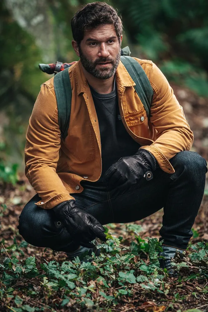 &SONS Leather Goods-Adventure Gloves Black