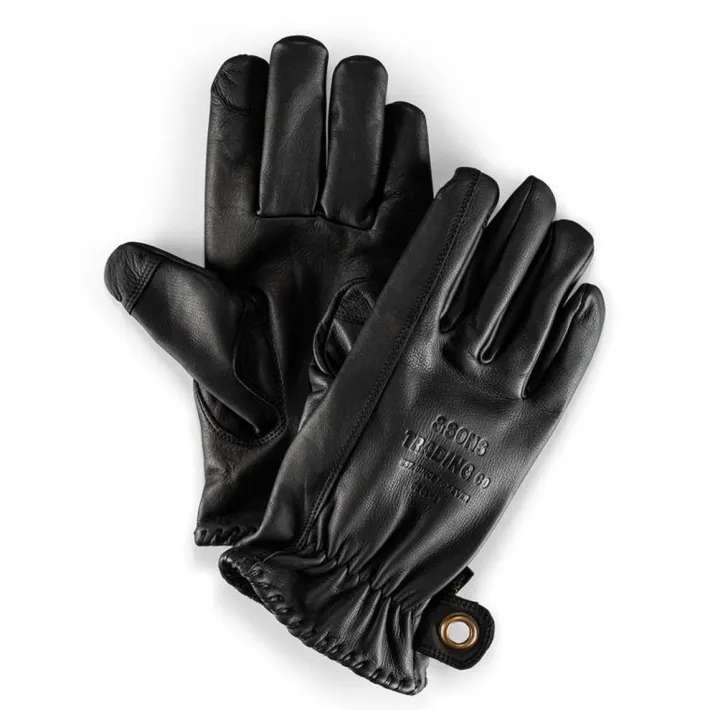 &SONS Leather Goods-Adventure Gloves Black
