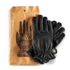 &SONS Leather Goods-Adventure Gloves Black