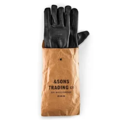 &SONS Leather Goods-Adventure Gloves Black
