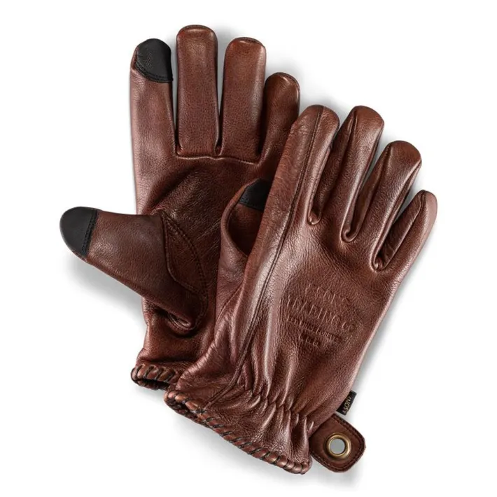 &SONS Leather Goods-Adventure Gloves Oxblood Brown