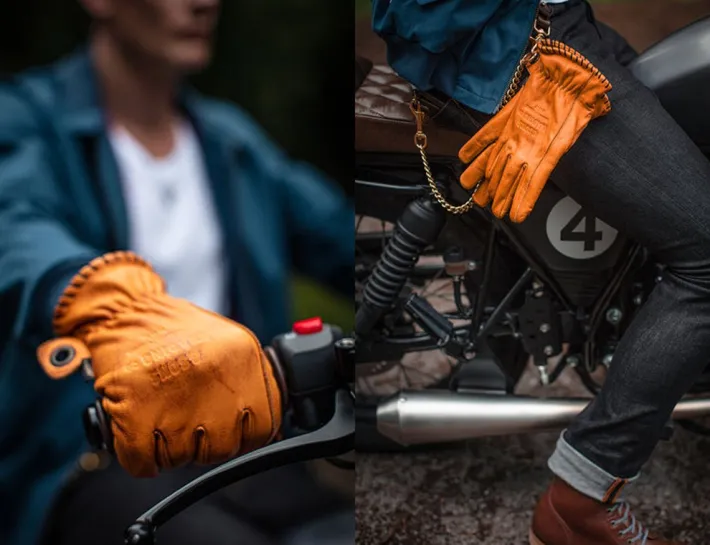 &SONS Leather Goods-Adventure Gloves Tan