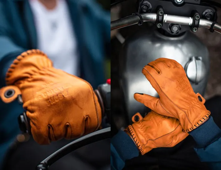 &SONS Leather Goods-Adventure Gloves Tan