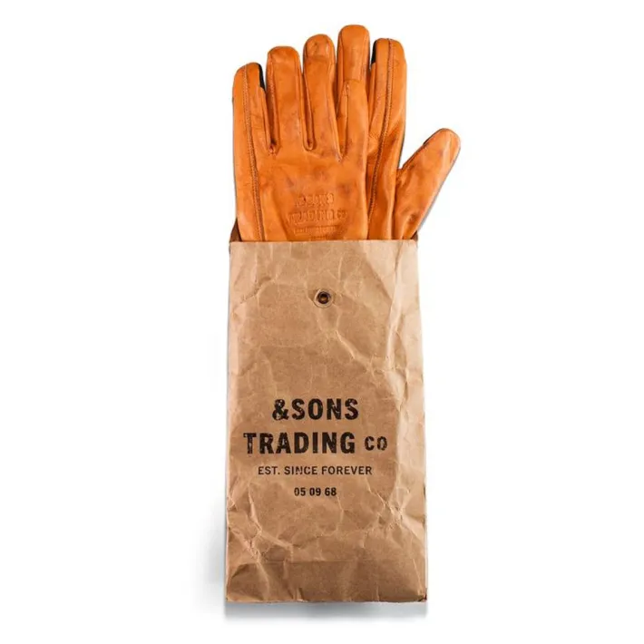 &SONS Leather Goods-Adventure Gloves Tan