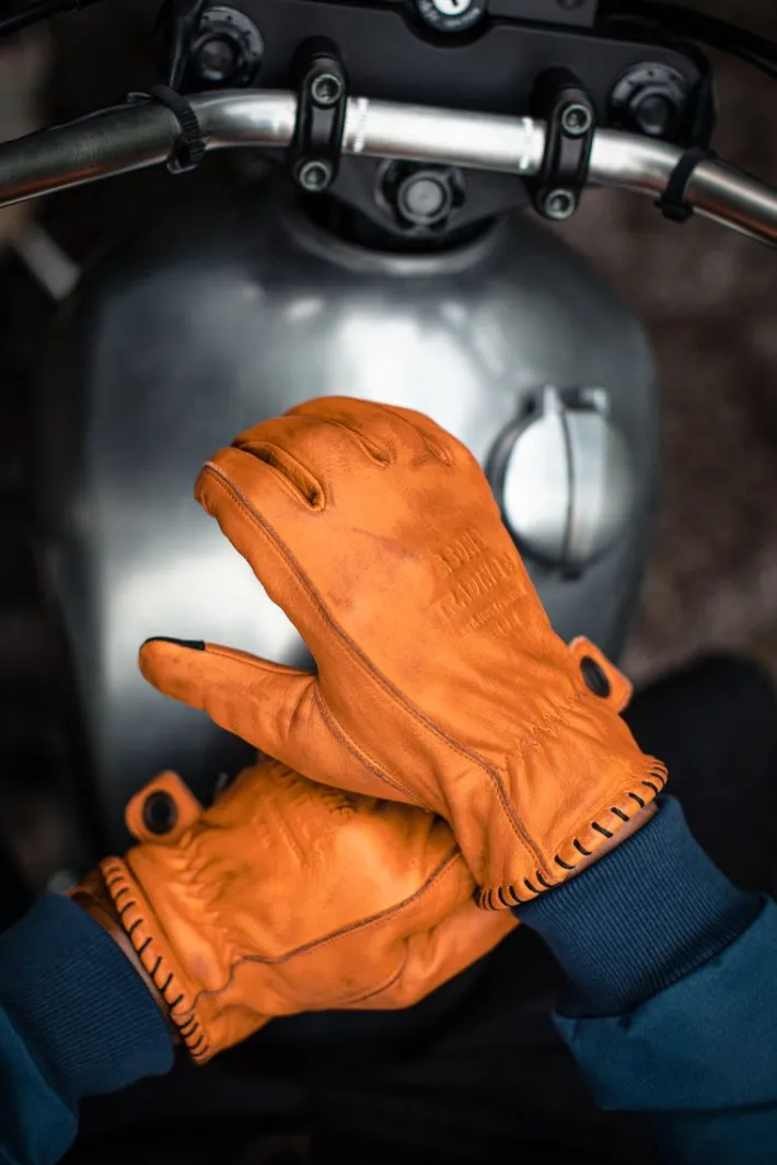 &SONS Leather Goods-Adventure Gloves Tan