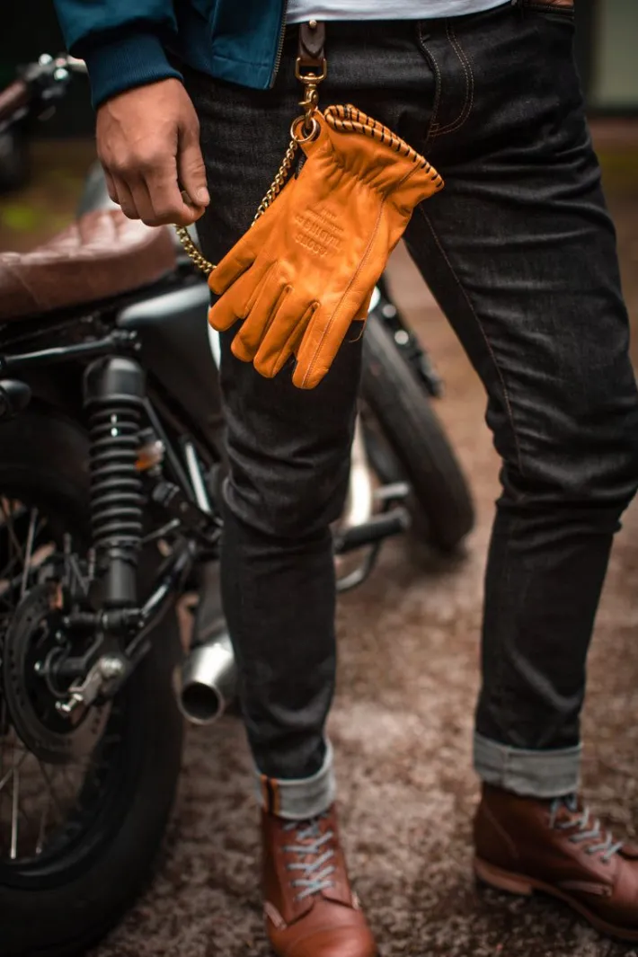 &SONS Leather Goods-Adventure Gloves Tan