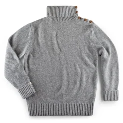 &SONS Jackets & Coats-Ahab Submariner Rollneck Jumper Grey