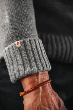 &SONS Jackets & Coats-Ahab Submariner Rollneck Jumper Grey