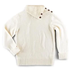 &SONS Jackets & Coats-Ahab Submariner Rollneck Jumper Ecru