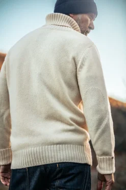 &SONS Jackets & Coats-Ahab Submariner Rollneck Jumper Ecru