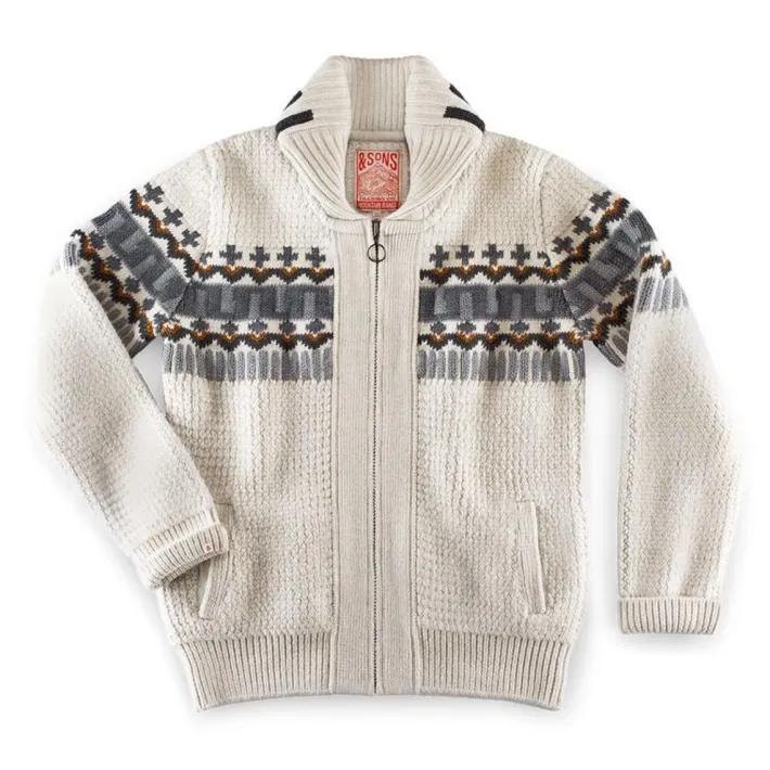 &SONS Jackets & Coats-Alpine Cardigan Ecru