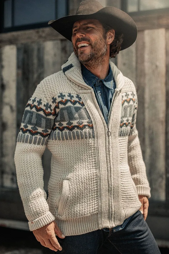 &SONS Jackets & Coats-Alpine Cardigan Ecru