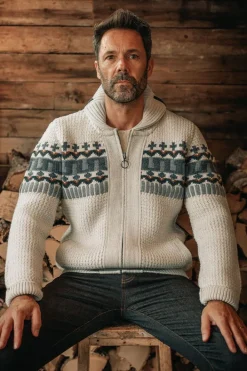 &SONS Jackets & Coats-Alpine Cardigan Ecru