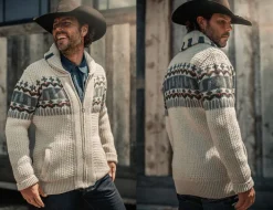 &SONS Jackets & Coats-Alpine Cardigan Ecru