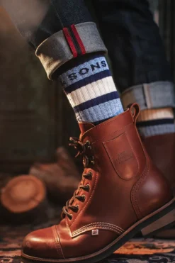 &SONS Footwear-Baseline Socks Navy