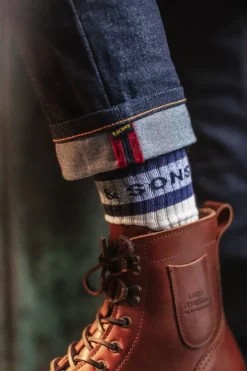 &SONS Footwear-Baseline Socks Navy