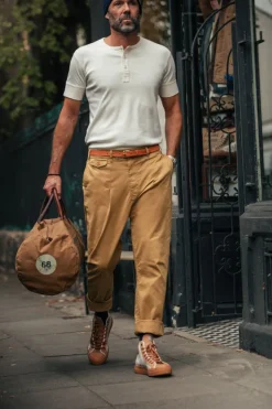 &SONS Bottoms & Shorts-Beckett Trousers Tan