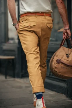 &SONS Bottoms & Shorts-Beckett Trousers Tan