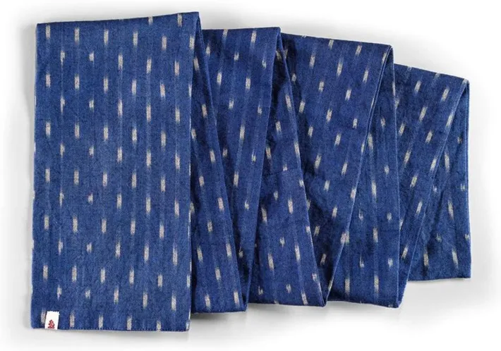 &SONS Scarves-Blue Star Dot Scarf