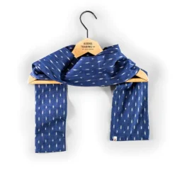 &SONS Scarves-Blue Star Dot Scarf