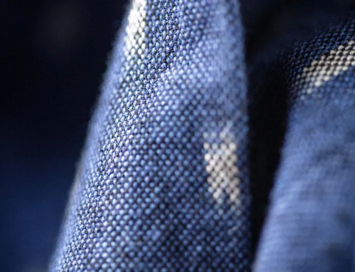 &SONS Scarves-Blue Star Dot Scarf