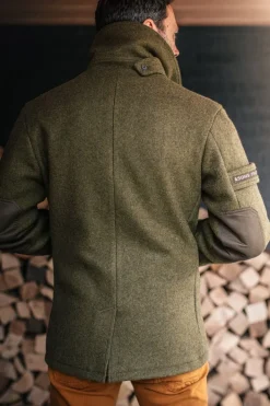 &SONS Jackets & Coats-Boardwalk Peacoat Army Green