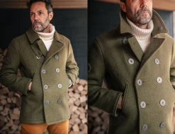 &SONS Jackets & Coats-Boardwalk Peacoat Army Green