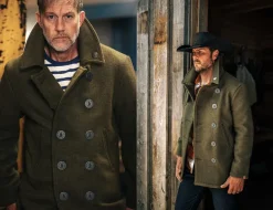 &SONS Jackets & Coats-Boardwalk Peacoat Army Green