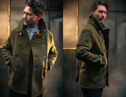 &SONS Jackets & Coats-Boardwalk Peacoat Army Green