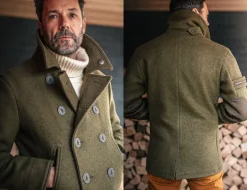 &SONS Jackets & Coats-Boardwalk Peacoat Army Green