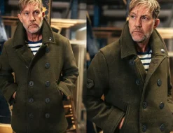 &SONS Jackets & Coats-Boardwalk Peacoat Army Green