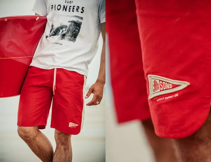 &SONS Bottoms & Shorts-Bodhi Boardshorts Red