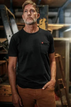 &SONS Tops-Boxer Pocket T-Shirt Black